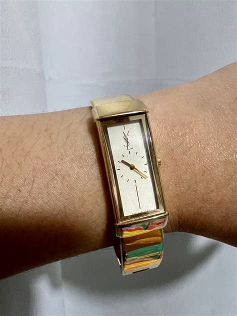 ysl bangle watch|ysl vintage jewellery.